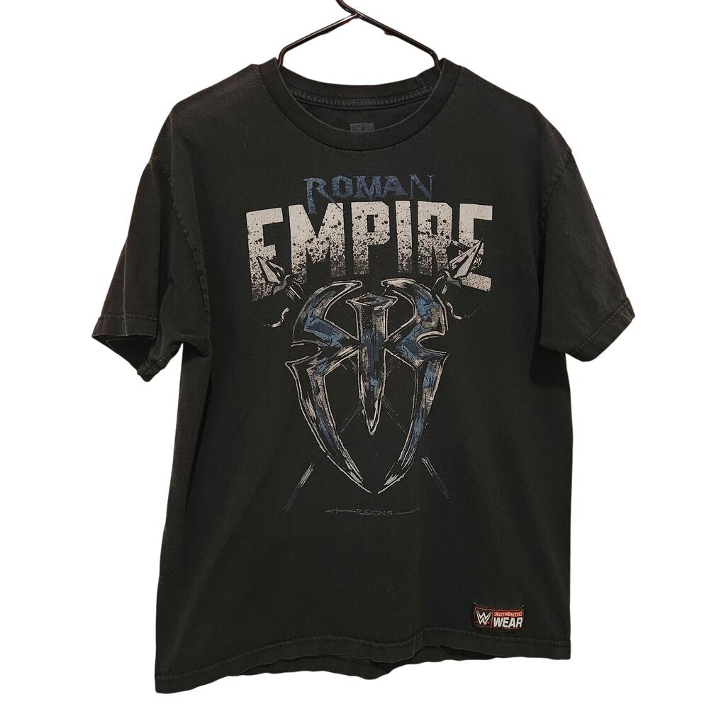 WWE Authentic Roman Reigns Wrestler T-Shirt Short Sleeve Graphic Print Tee Large